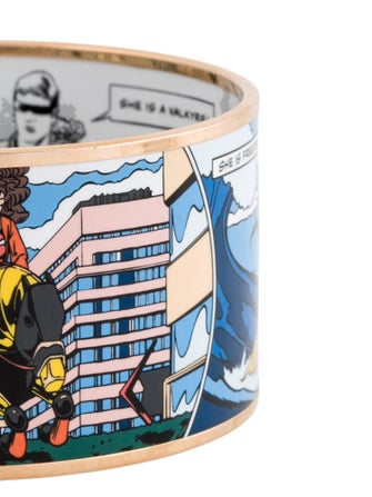 Hermès Extra Wide Enamel Bangle Bracelet