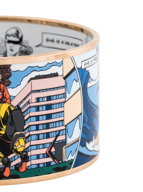 Hermès Extra Wide Enamel Bangle Bracelet