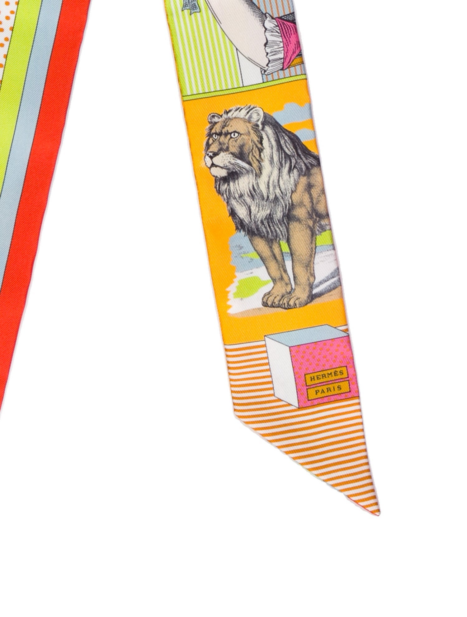 Hermès Grand Théâtre Nouveau Silk Twilly Scarf w/ Tags