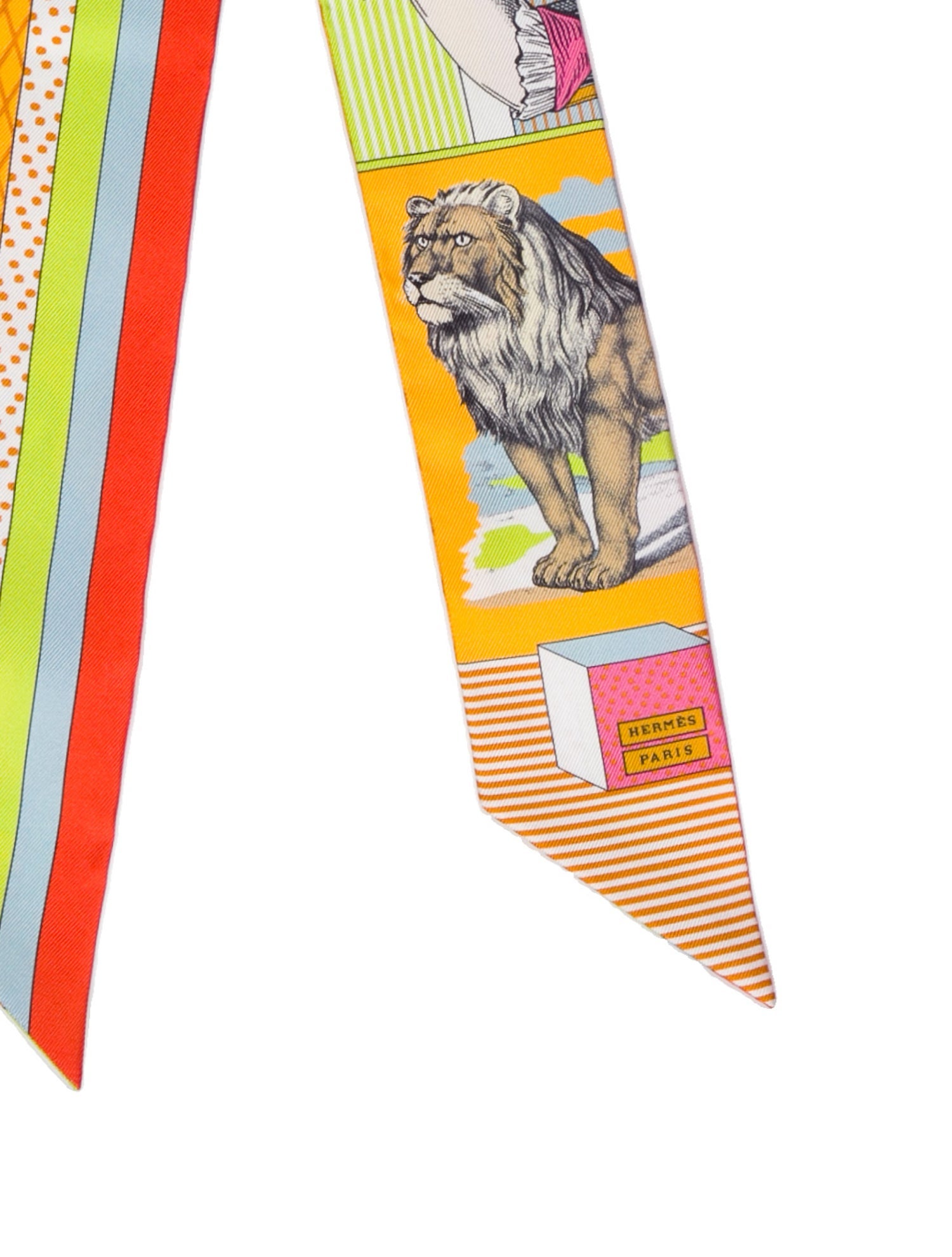 Hermès Grand Théâtre Nouveau Silk Twilly Scarf w/ Tags