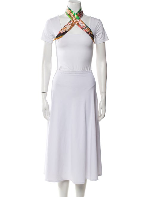 Hermès La Danse Pacifique Silk Twilly Scarf