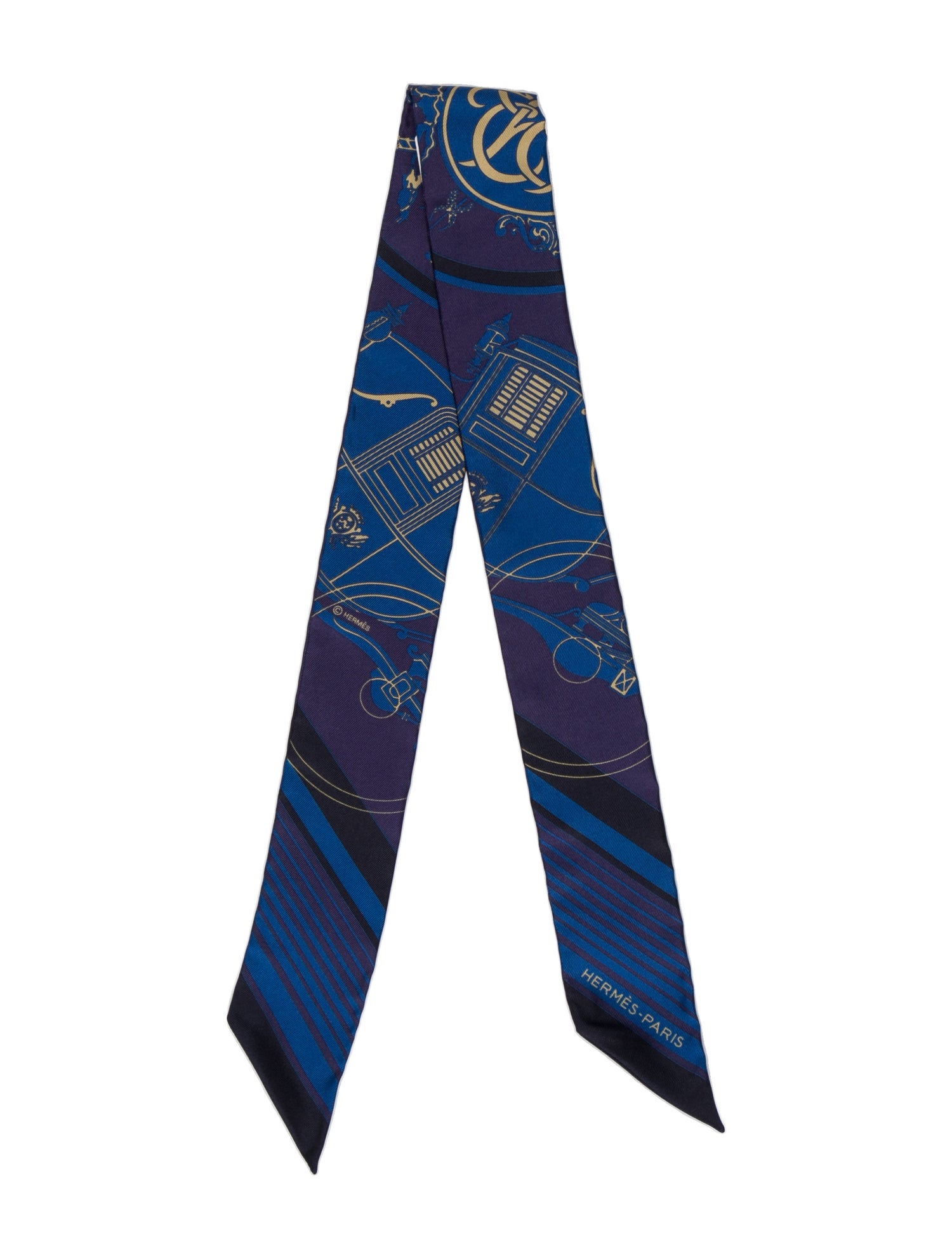 Hermès Ex-Libris Silk Twilly Scarf w/ Tags