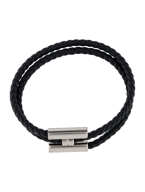 Hermès Leather Tournis Tresse Bracelet