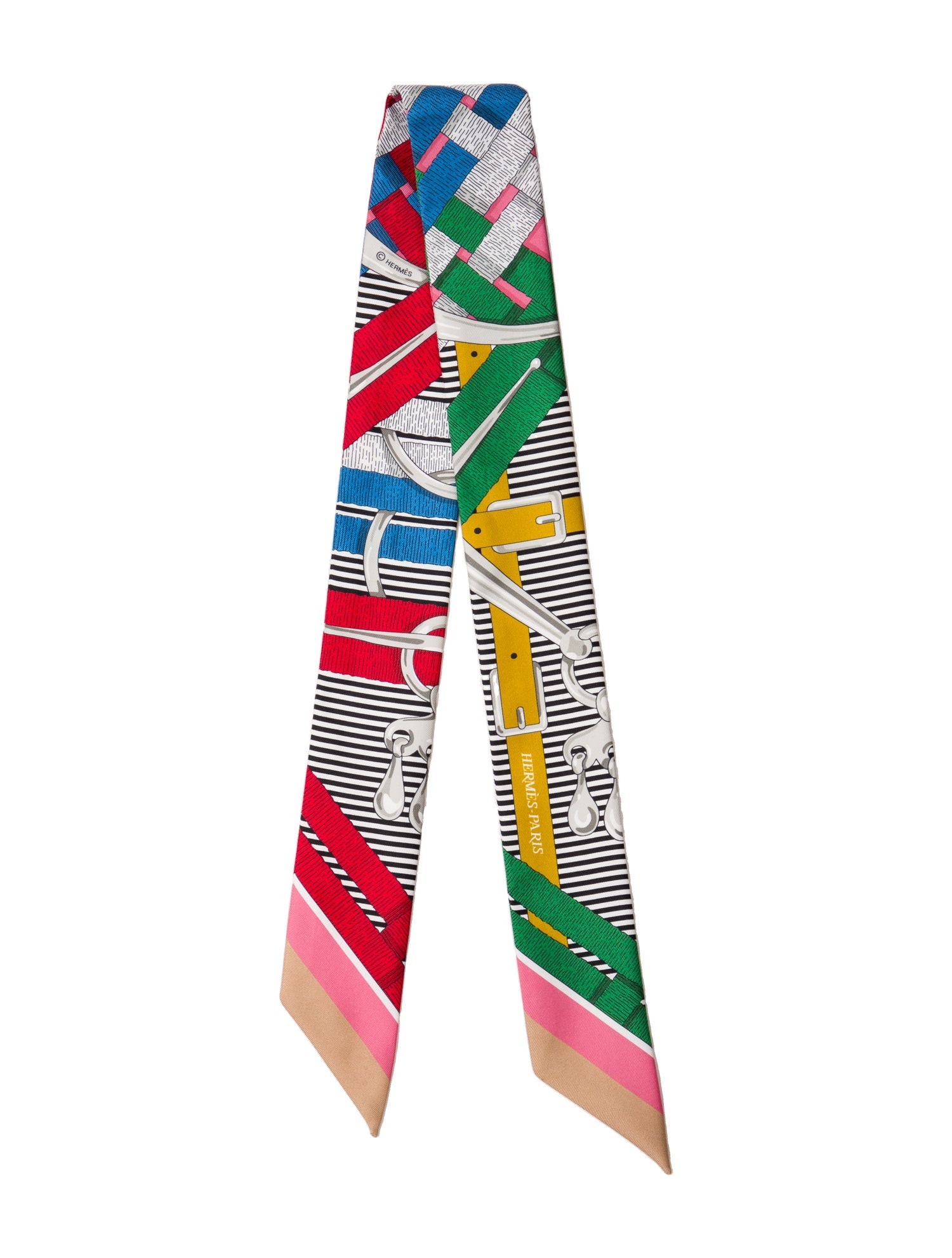 Hermès Mors à Jouets Chemise Silk Twilly Scarf