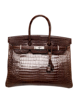 Hermès Shiny Porosus Crocodile Birkin 35