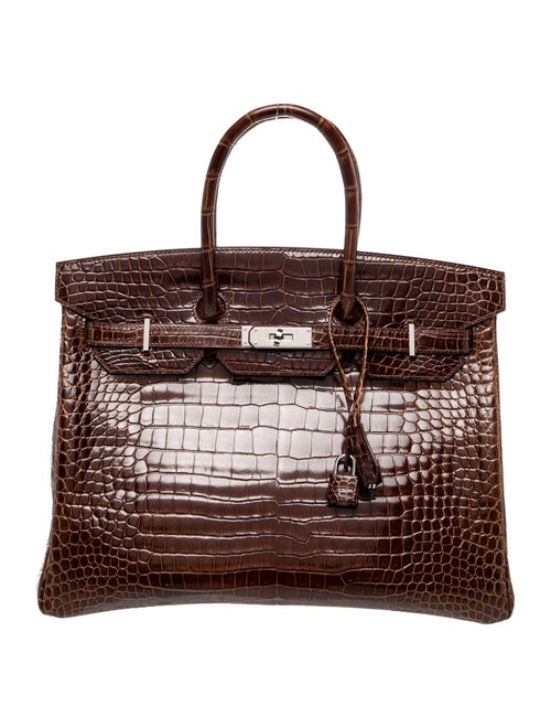 Hermès Shiny Porosus Crocodile Birkin 35