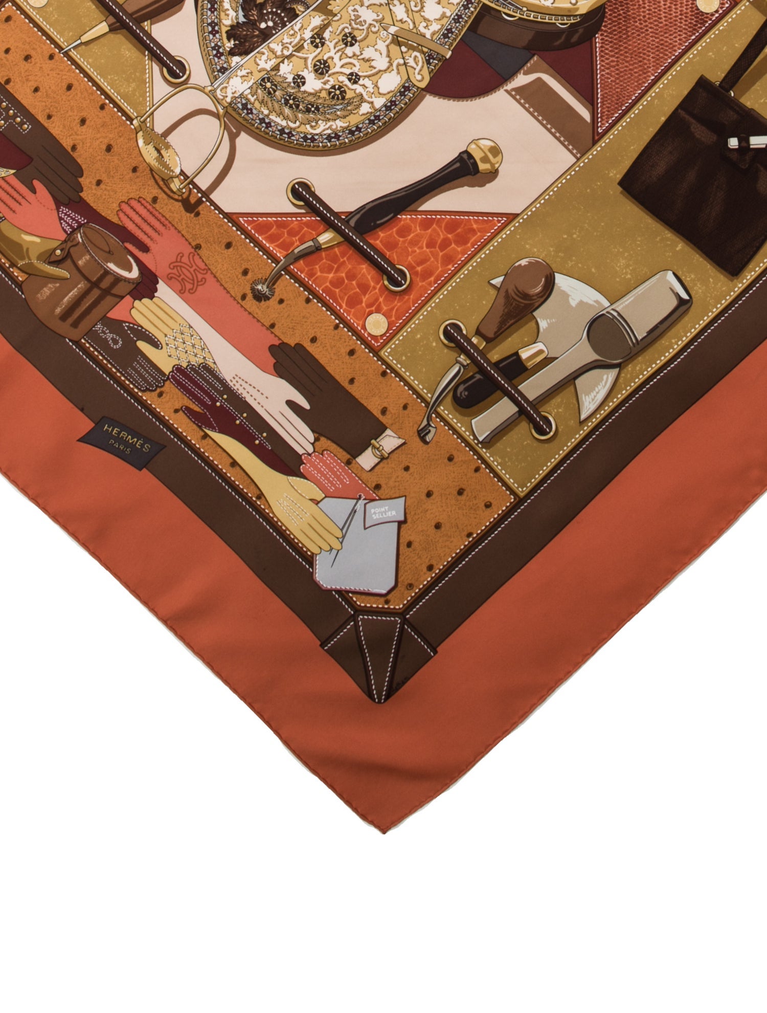 Hermès Tout Cuir Silk Scarf