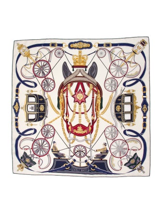 Hermès Stately Wheels Silk Scarf