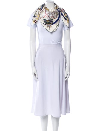 Hermès Stately Wheels Silk Scarf