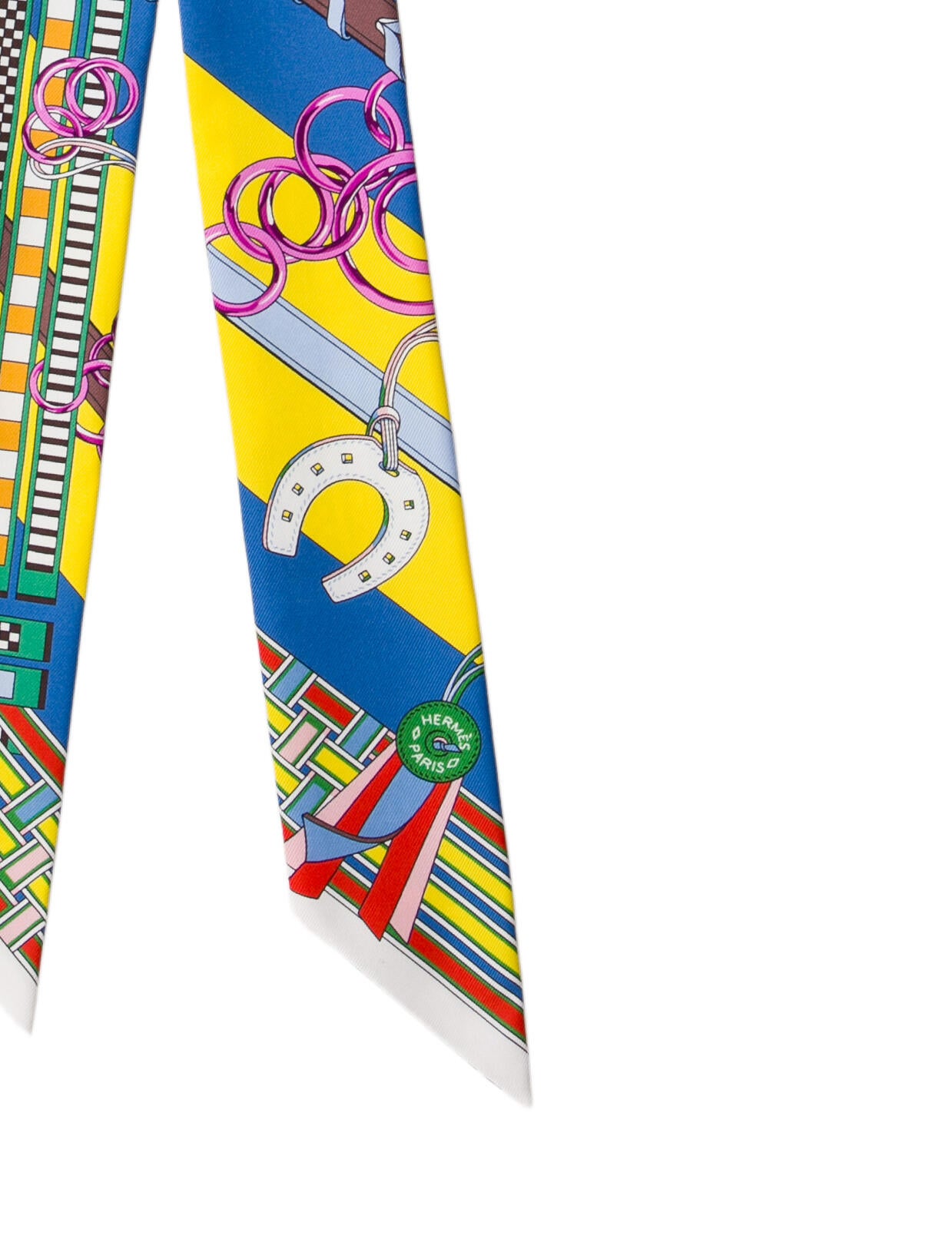 Hermès Brides et Gris-Gris Silk Twilly Scarf w/ Tags