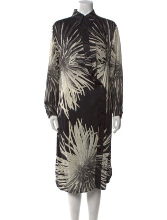 Hermès Silk Midi Length Dress