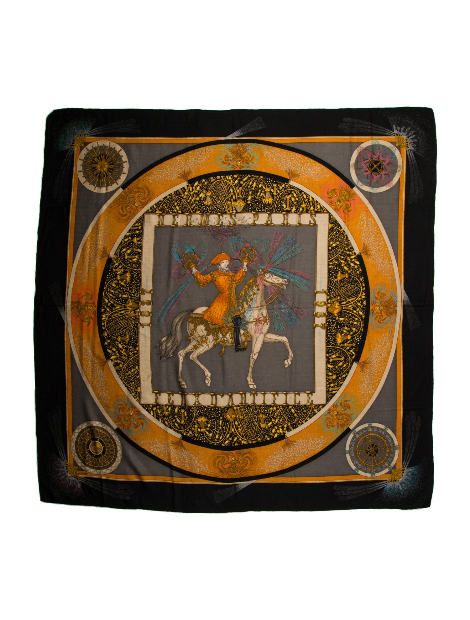 Hermès Feux d' Artifice Silk Shawl