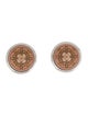 Hermès Vintage Enamel Button Clip-On Earrings