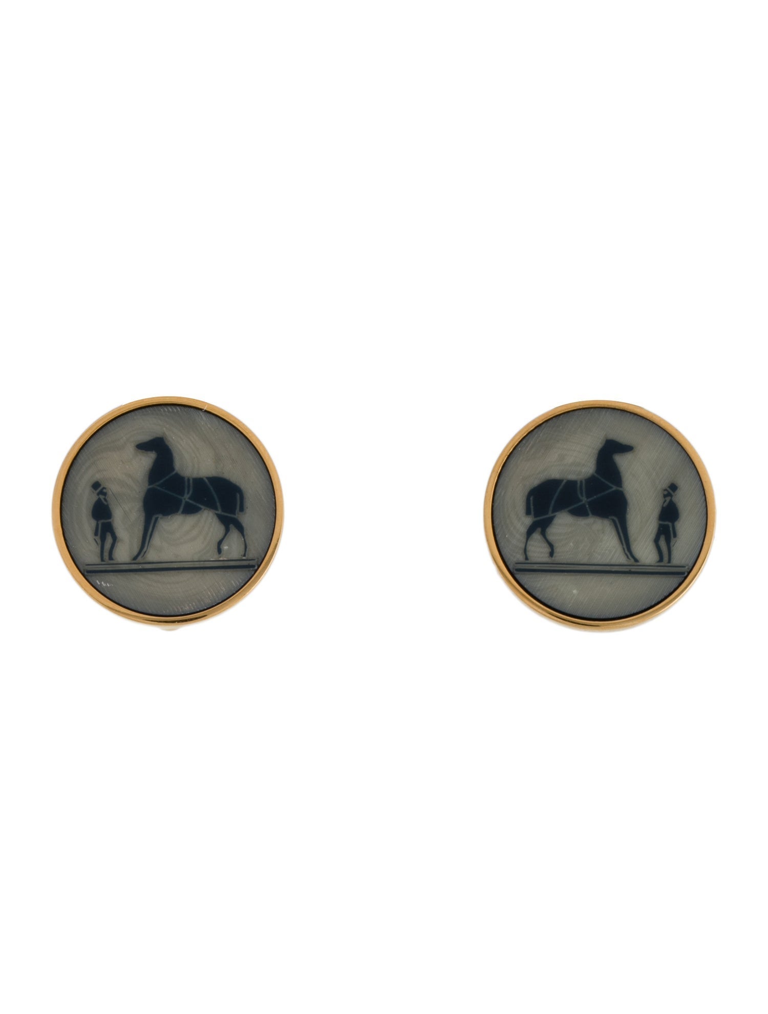 Hermès Vintage Caleche Clip-On Earrings