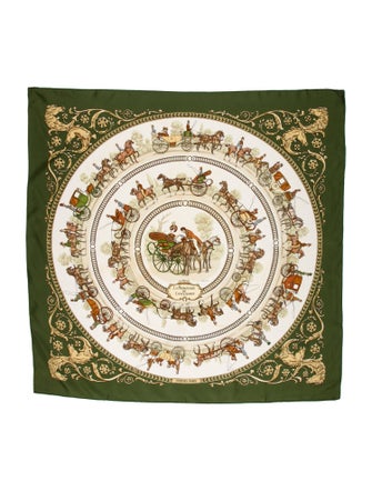 Hermès Promenade de Longchamps Silk Scarf