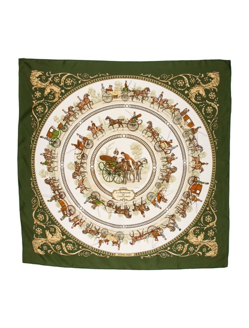 Hermès Promenade de Longchamps Silk Scarf