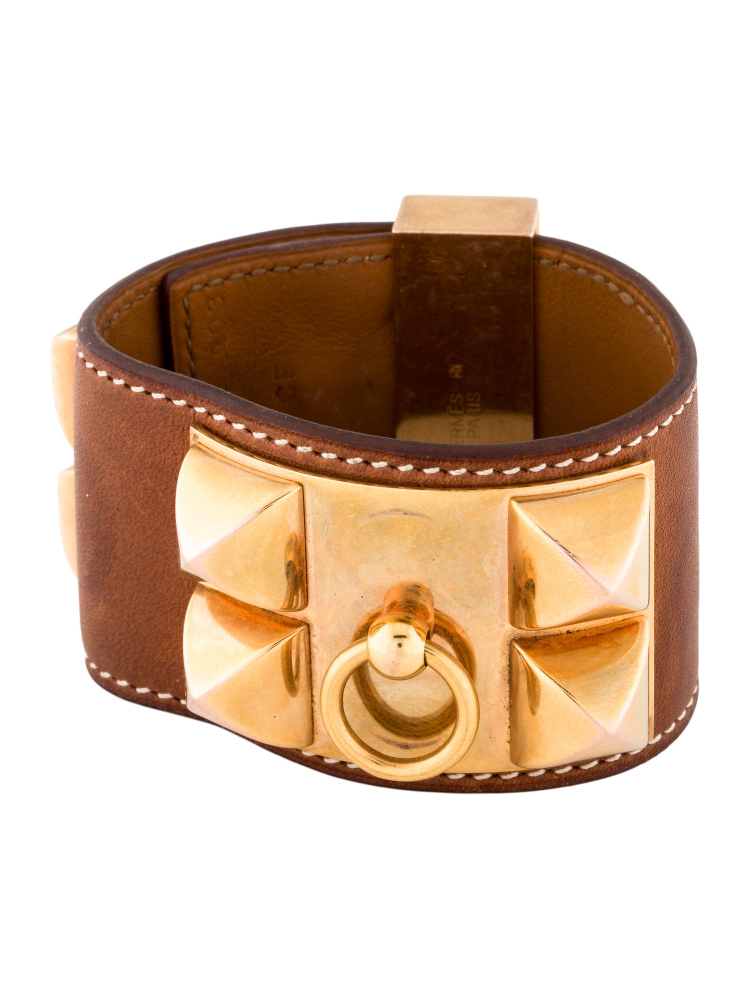 Hermès Leather Collier De Chien Wrap Bracelet