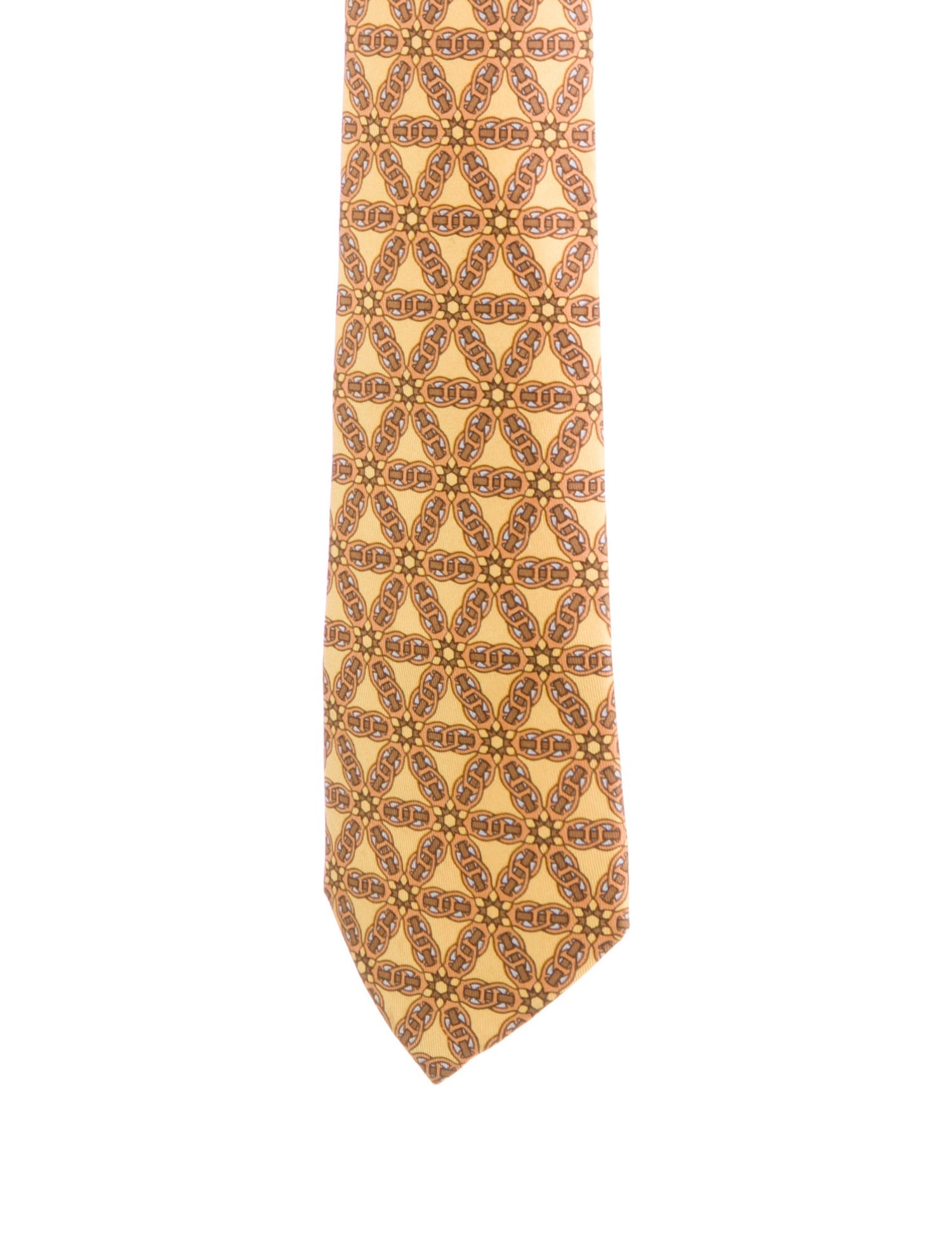 Hermès Pattern Print Silk Tie