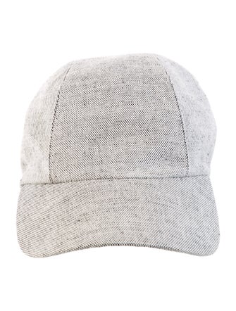 Hermès Leather-Trim Woven Baseball Cap
