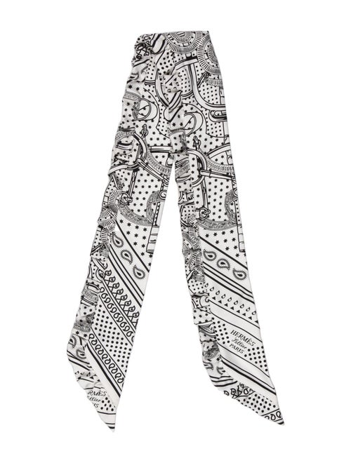 Hermès Ruffle Eperon d'Or Bandana Silk Twilly Scarf