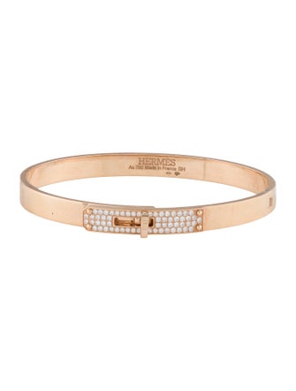 Hermès 18K Diamond Kelly Bangle