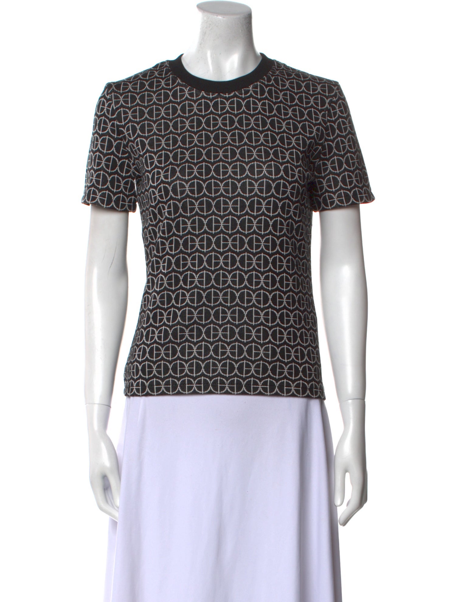 Hermès Printed Crew Neck Top