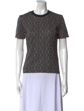 Hermès Printed Crew Neck Top