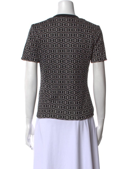 Hermès Printed Crew Neck Top
