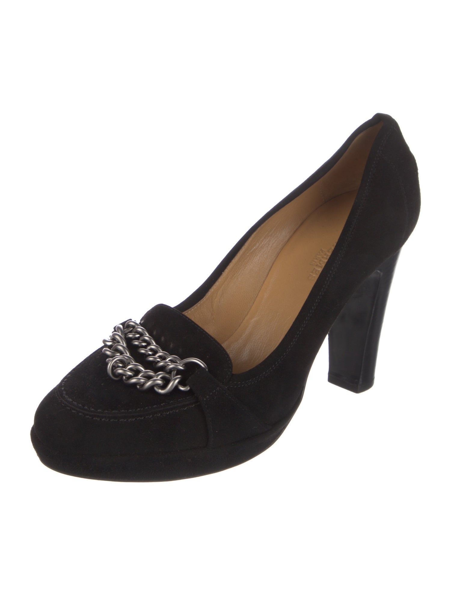 Hermès Vintage Chain-Link Accent Pumps