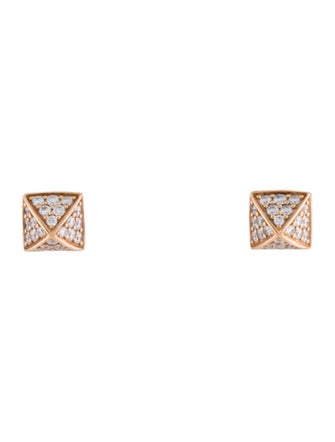 Hermès 18K Diamond Clou d'H Stud Earrings