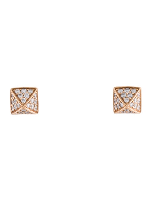 Hermès 18K Diamond Clou d'H Stud Earrings