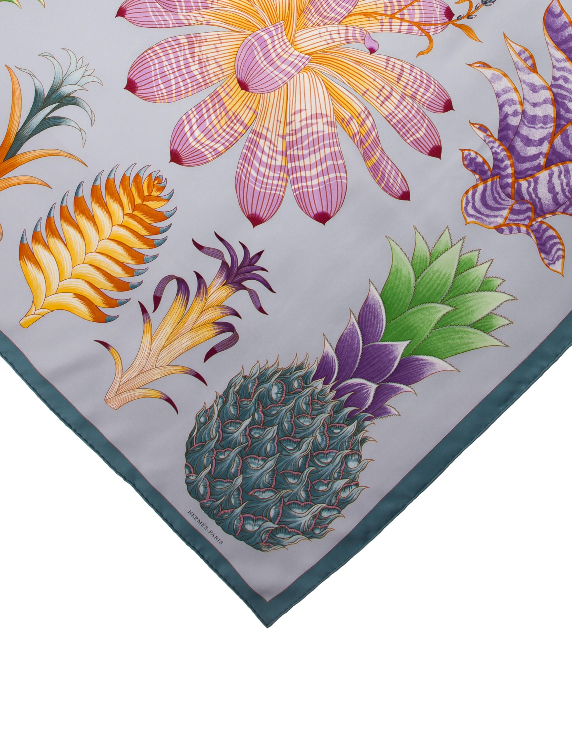 Hermès Index Bromeliaceae Silk Scarf w/ Tags