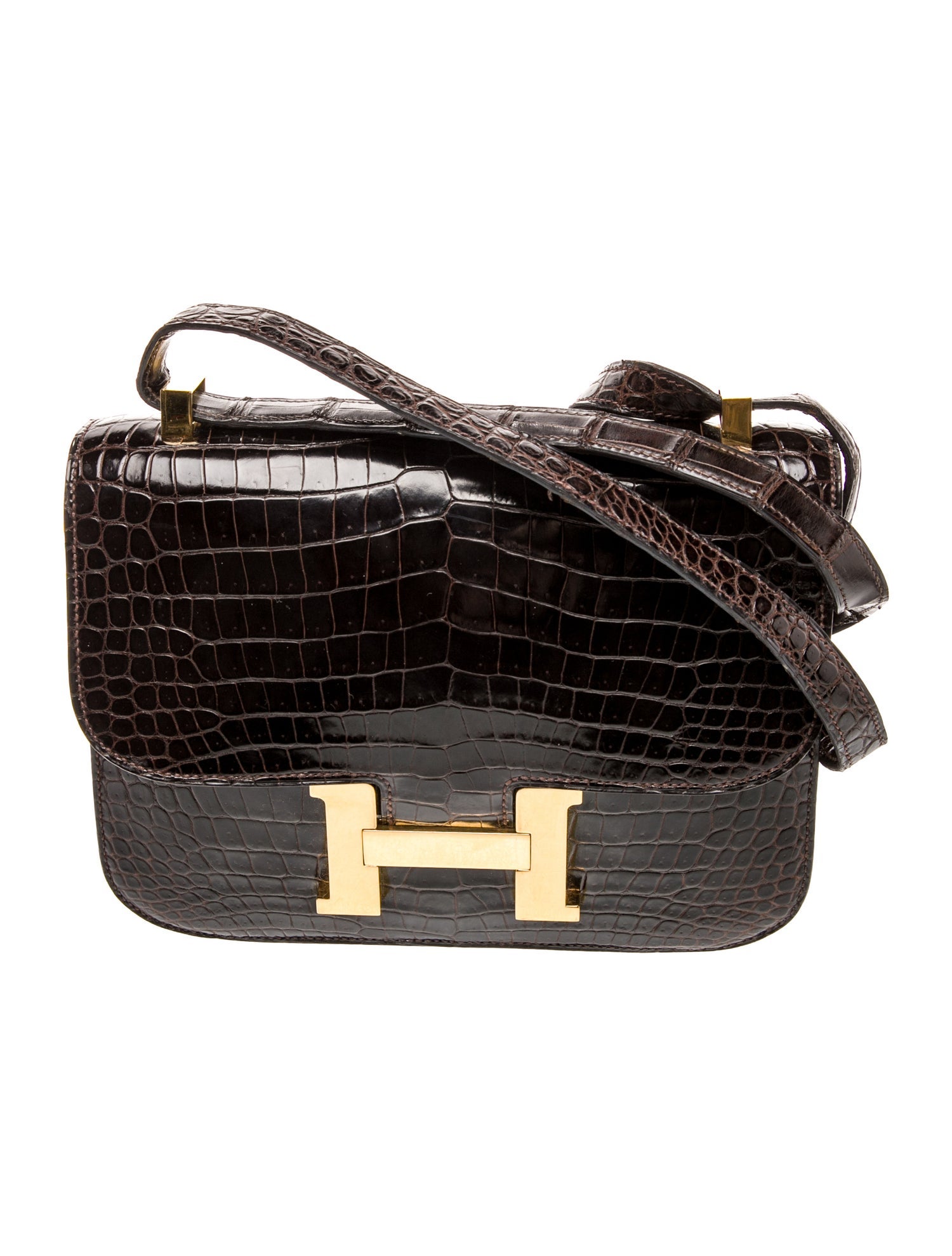 Hermès Shiny Crocodile Constance 23
