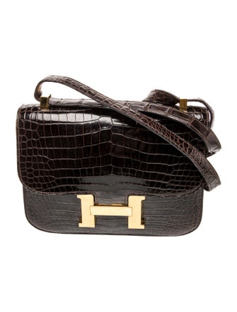 Hermès Shiny Crocodile Constance 23