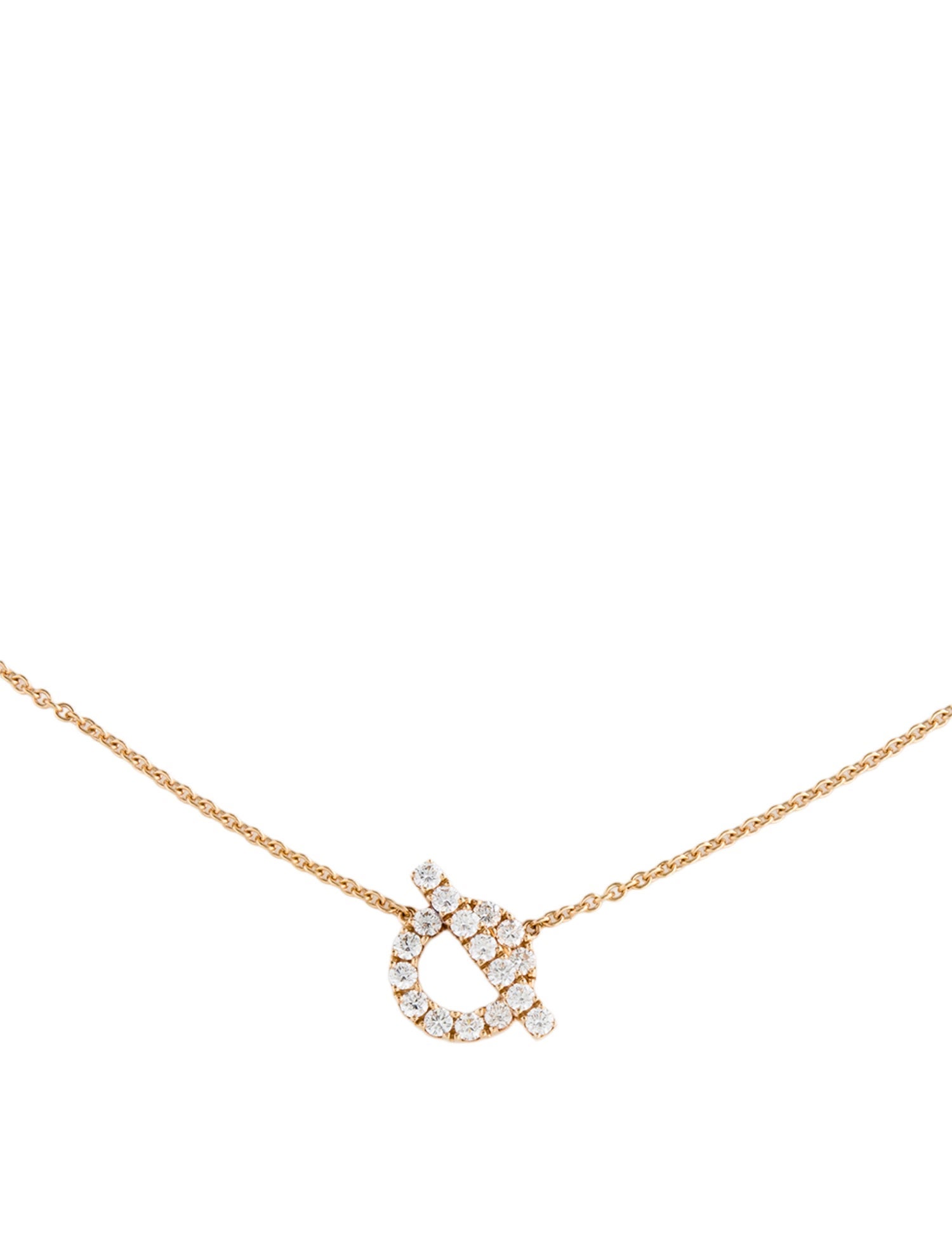 Hermès 18K Diamond Finesse Pendant Necklace