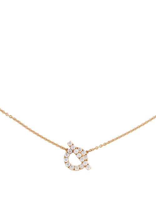 Hermès 18K Diamond Finesse Pendant Necklace