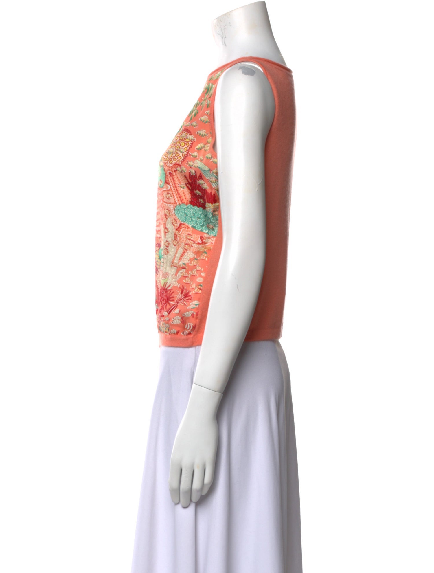 Hermès Silk Floral Print Crop Top