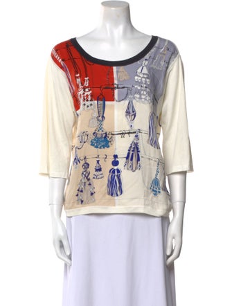 Hermès Silk Graphic Print T-Shirt