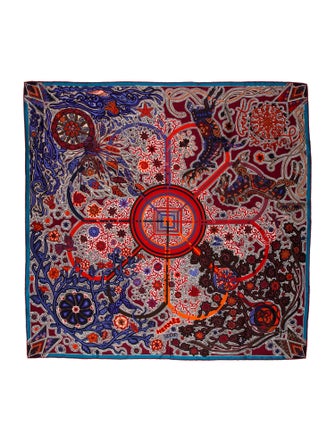 Hermès L'Arbre du Vent Silk Scarf