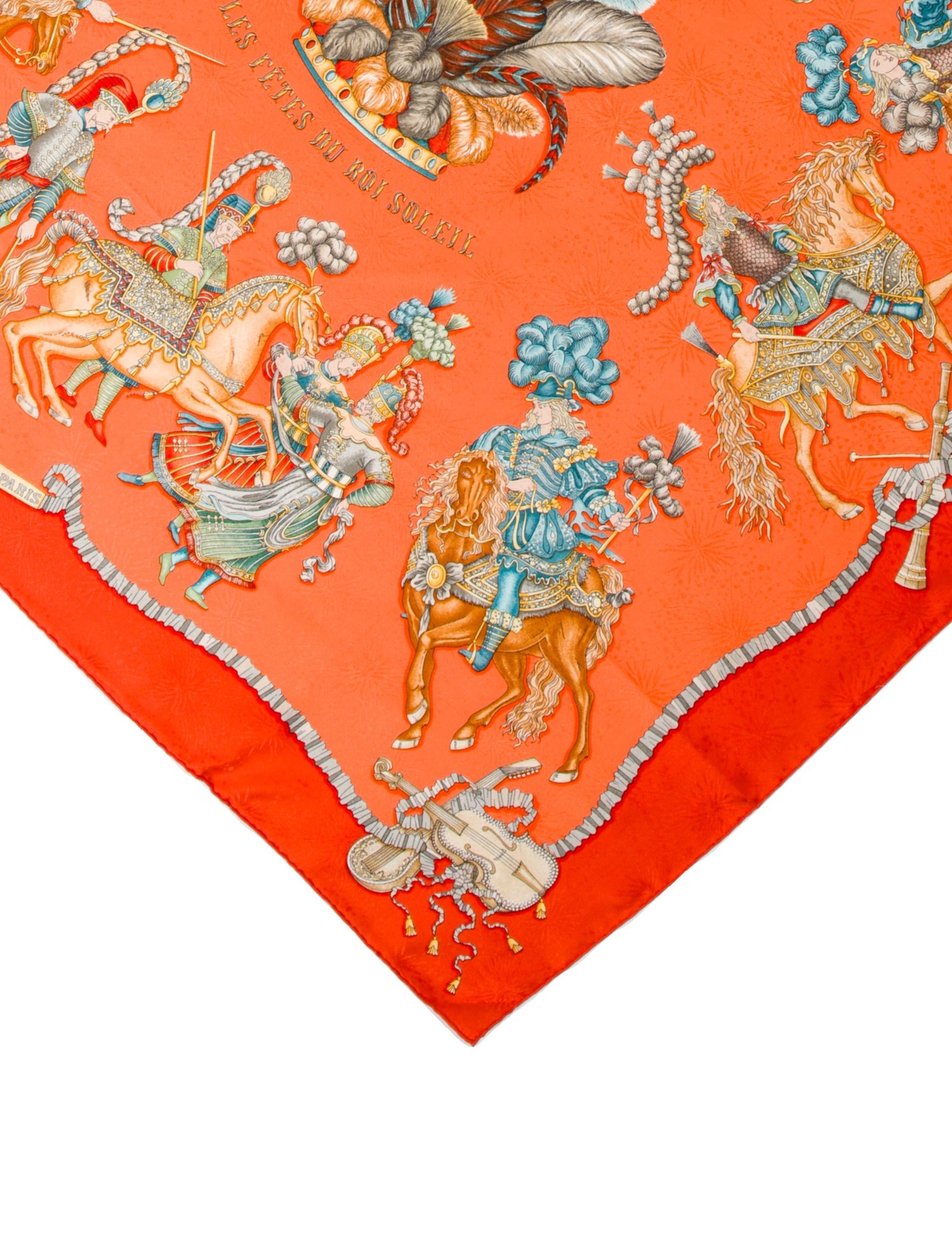Hermès Les Fetes Du Roi Soleil Jacquard Silk Scarf