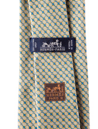 Hermès Patterned Silk Neck Tie