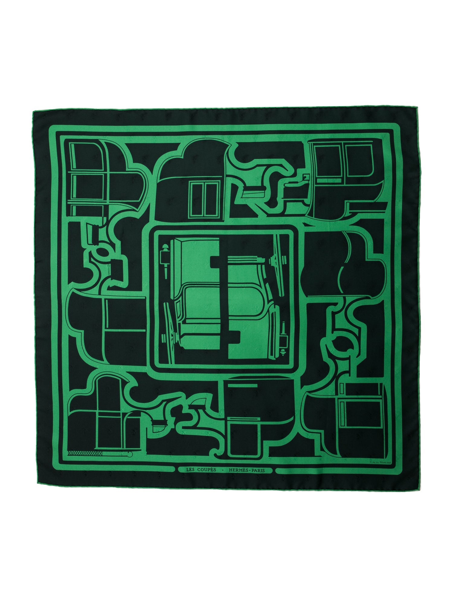 Hermès Les Coupes Tattoo Silk Scarf