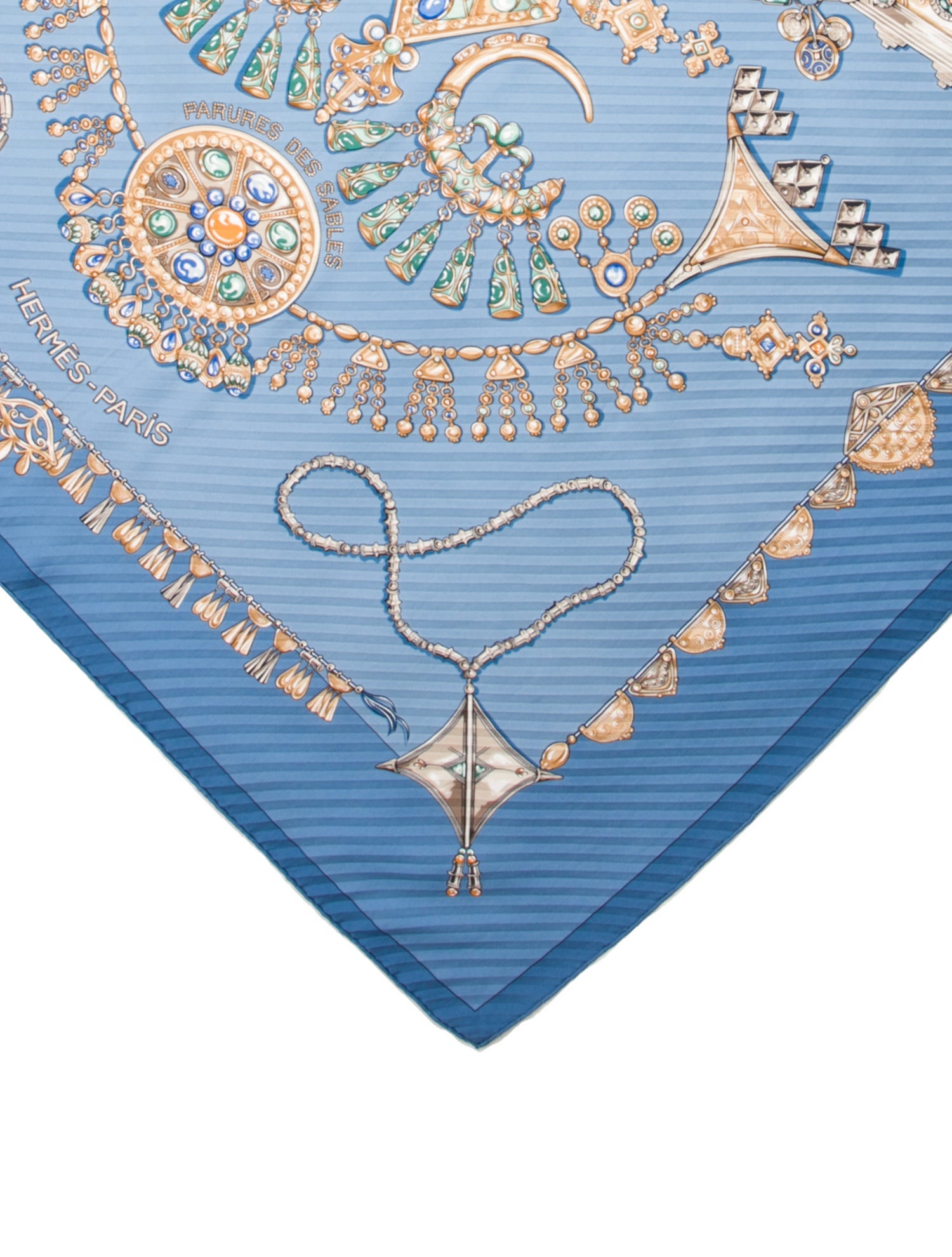 Hermès Parures Des Sables Silk Plissé Scarf