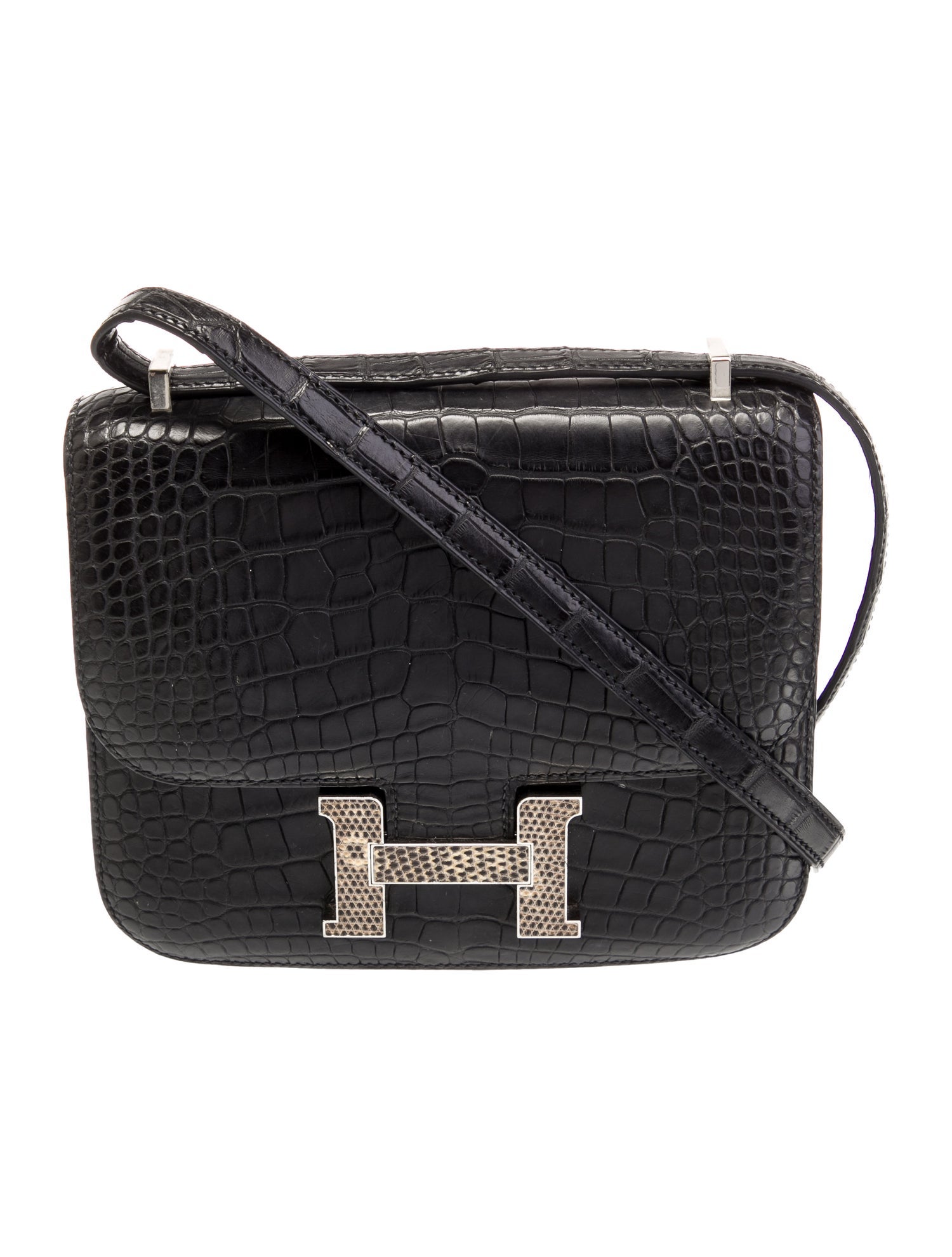 Hermès Matte Alligator Marquette Mini Constance 18