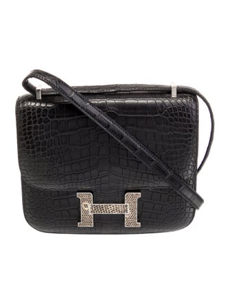 Hermès Matte Alligator Marquette Mini Constance 18