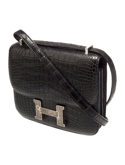 Hermès Matte Alligator Marquette Mini Constance 18