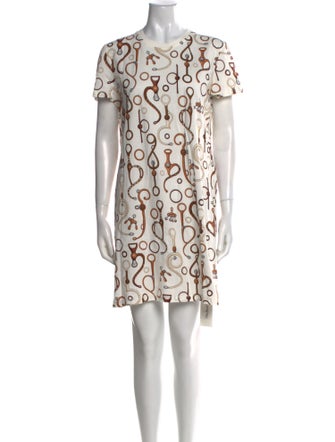 Hermès Printed Mini Dress