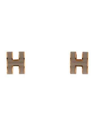 Hermès Enamel Mini Pop H Stud Earrings