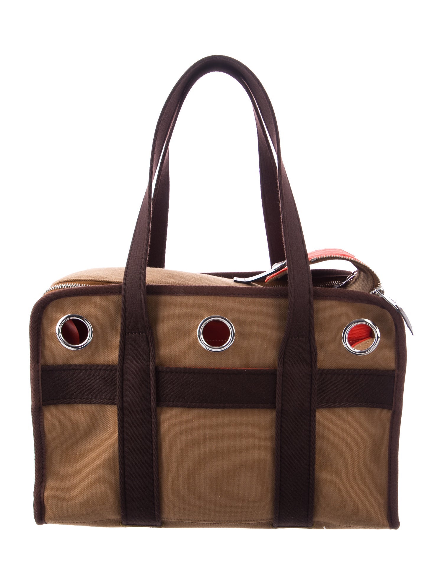 Hermès Toile Carrying Bag for Small Dogs