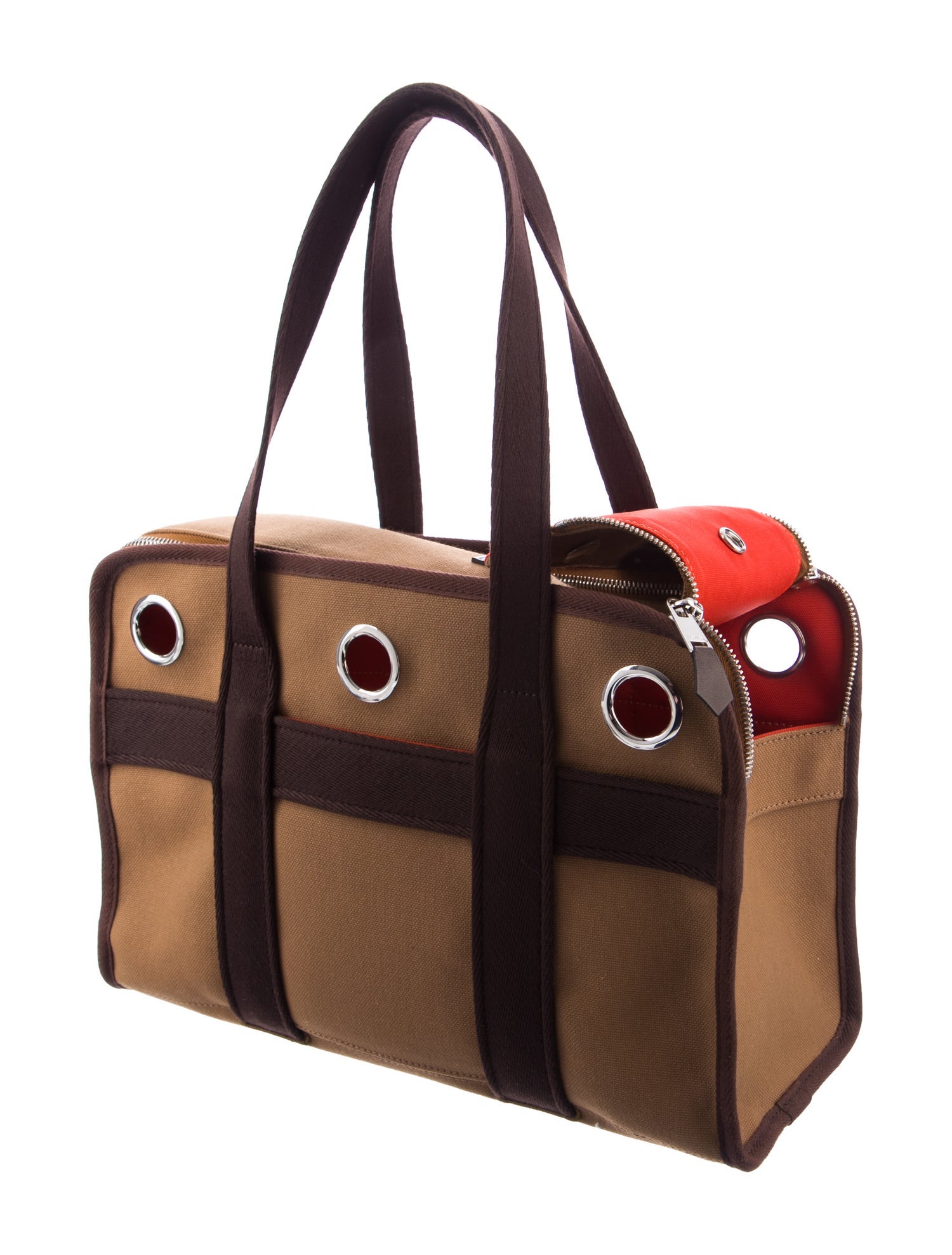 Hermès Toile Carrying Bag for Small Dogs